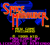 Space Marauder Title Screen